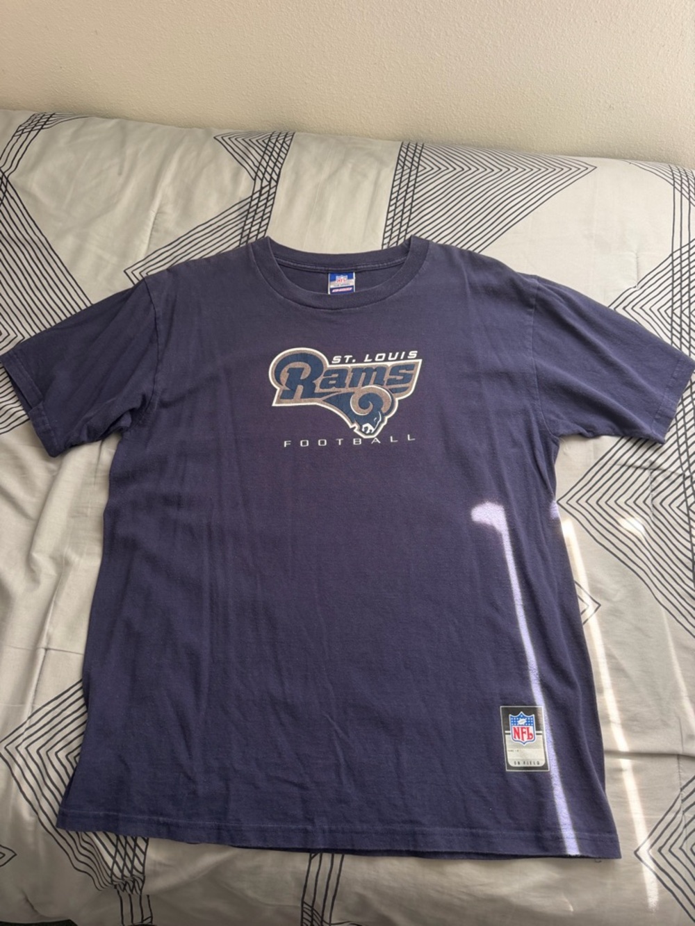 Reebok Navy St. Louis Rams Graphic Tee